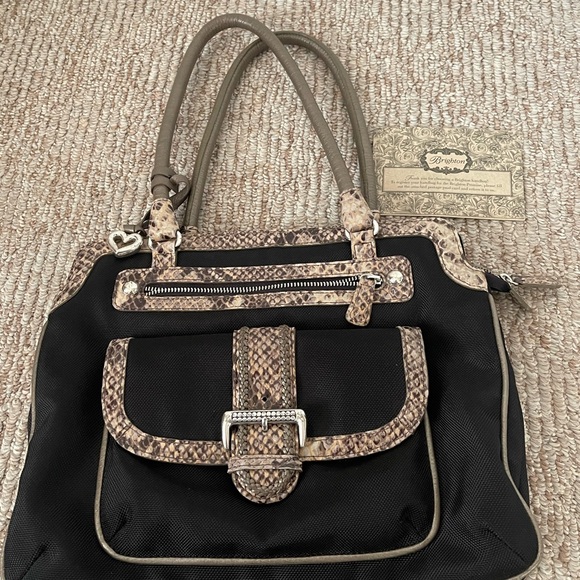 BRIGHTON handbag slightly used gorgeous canvas bag with...